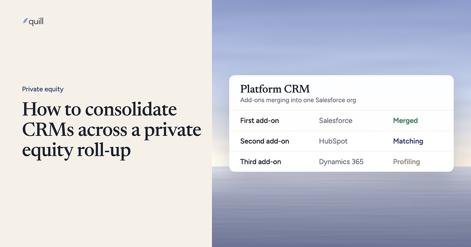 How to consolidate CRMs across a private equity roll-up