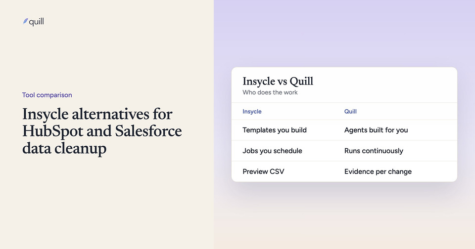 Insycle alternatives for HubSpot and Salesforce data cleanup