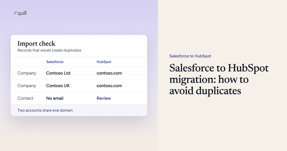 Salesforce to HubSpot migration: how to avoid duplicates